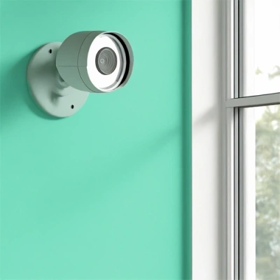 Erie vivint camera facing a window